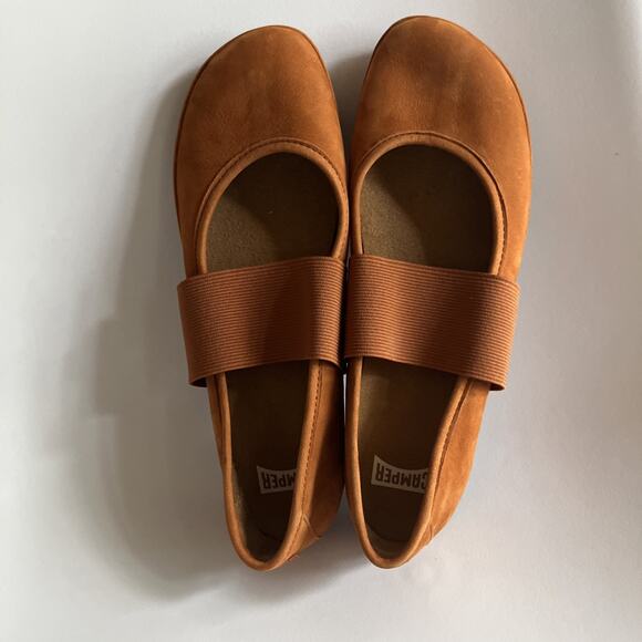 Camper Right Nina Ballerina Flats Brown Nubuck Leather Women’s Size 40  New - Picture 13 of 13